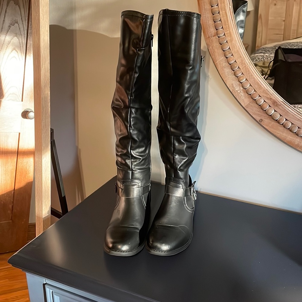 Tall black boots